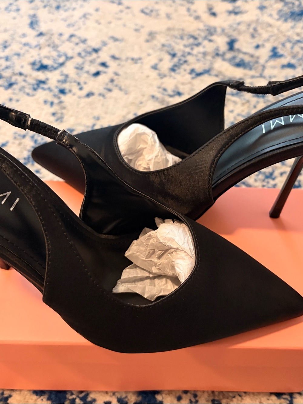 NWT simmi London Black Pointed Slingback Stiletto Pumps
